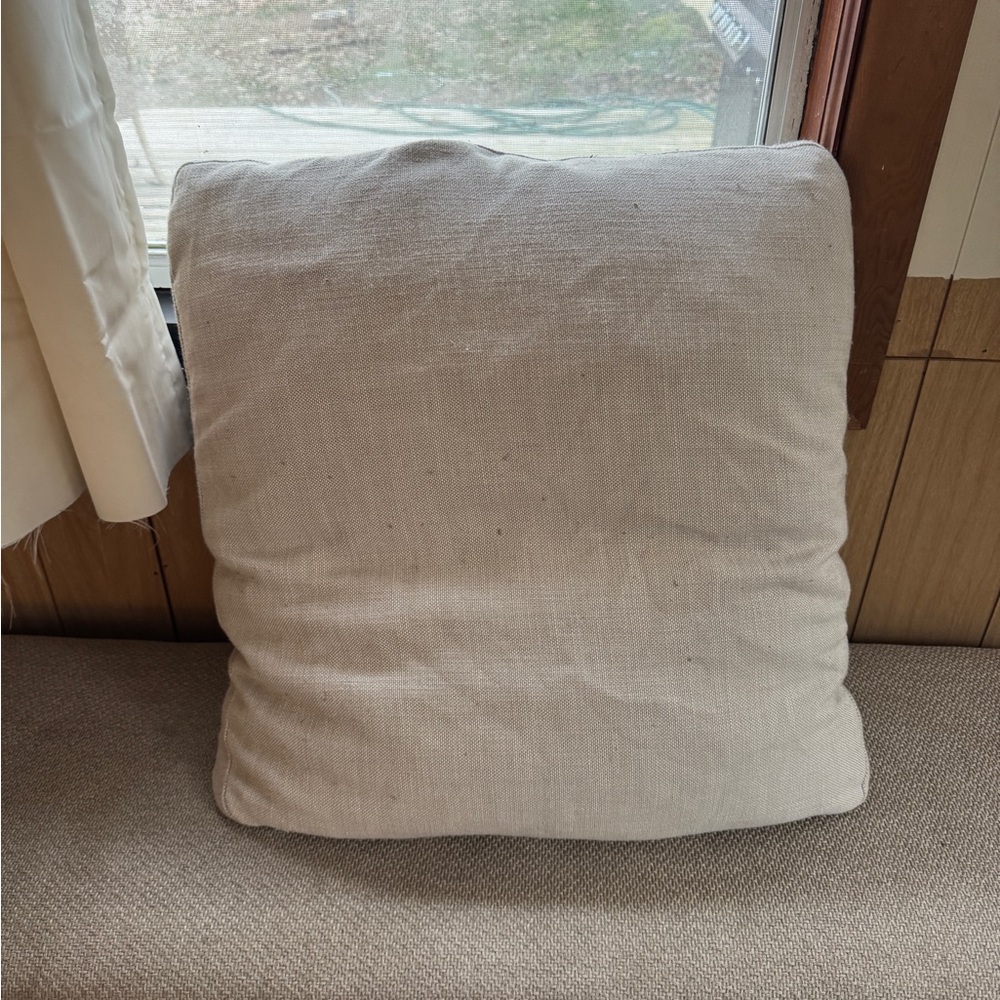 Beige Square Floor Cushion